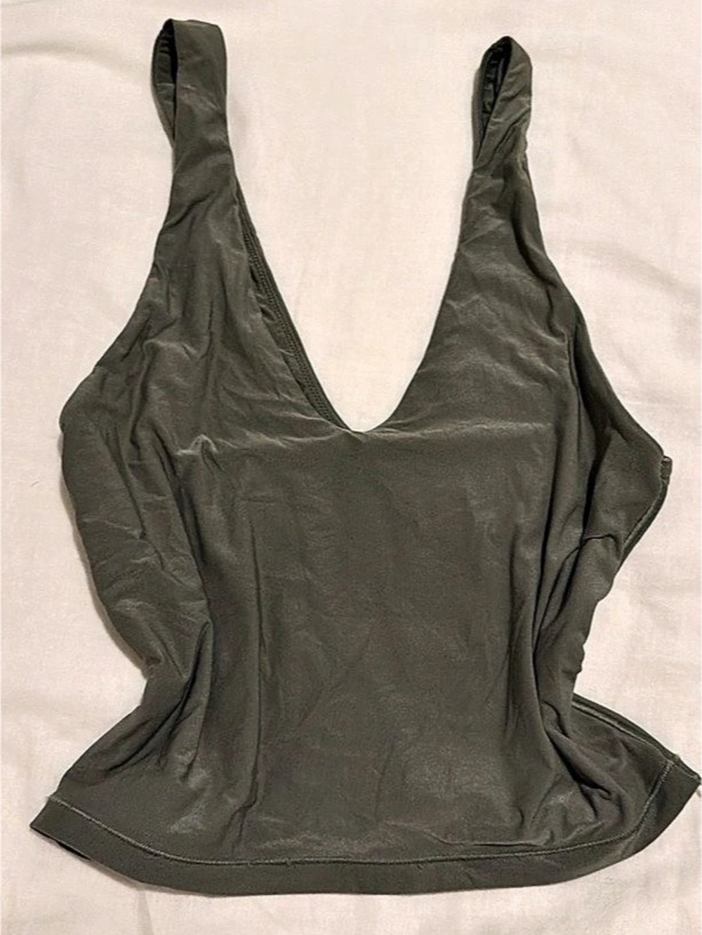Aerie cropped Olive Tank Top Size Small